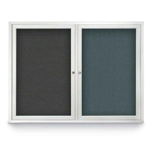 United Visual Products Corkboard, Pearl/Bronze, 72" x 36" UV418I-BRONZE-PEARL - main